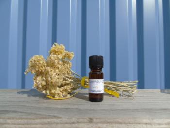 Organic essential oil Italicum helichrysum cultivated and ditilled on the farm