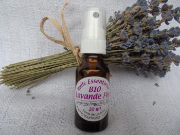 Organic fine officinal lavender essential oil 20ml spray