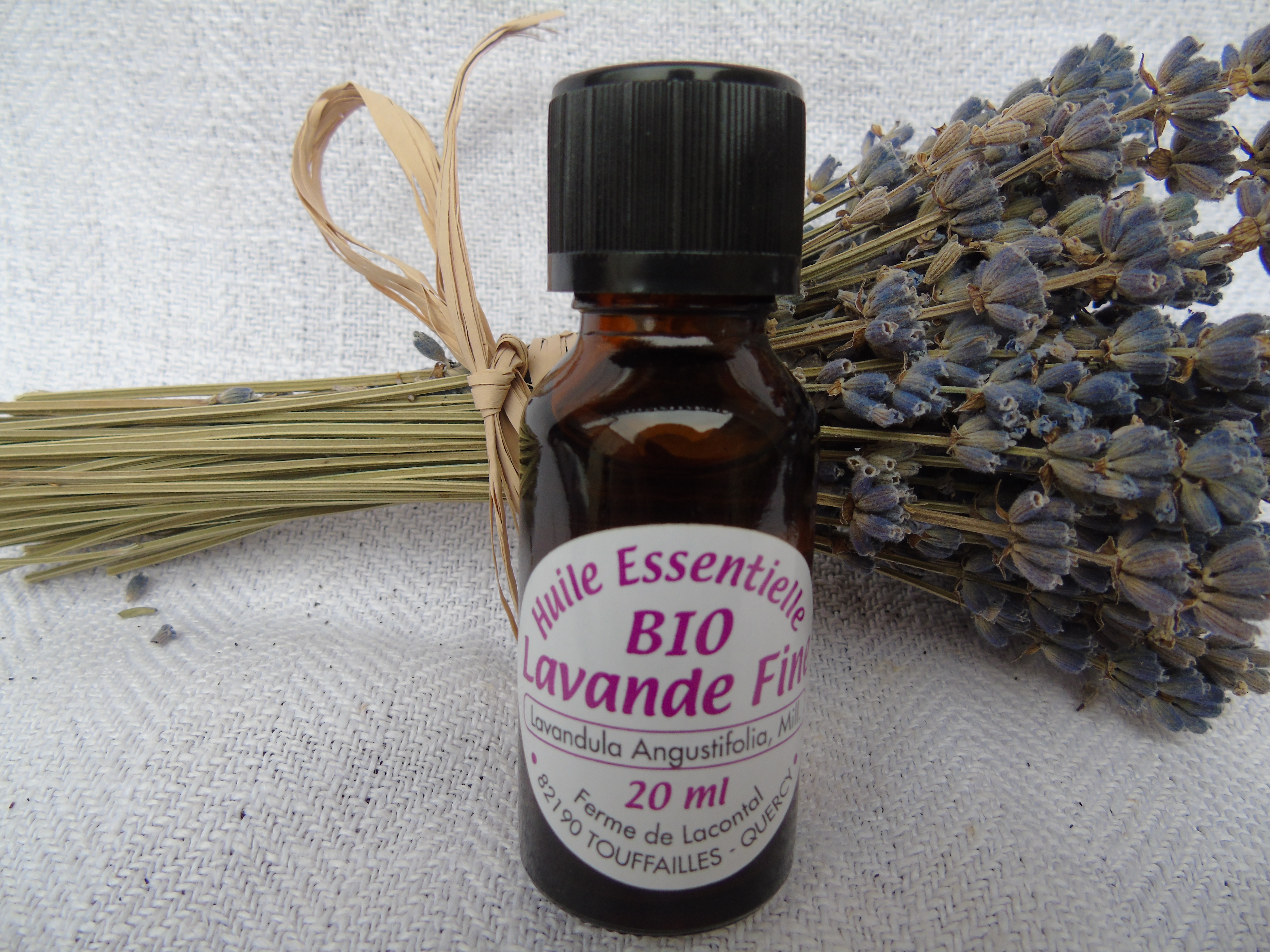 Organic fine officinal lavender essential oil 20 ml dropper