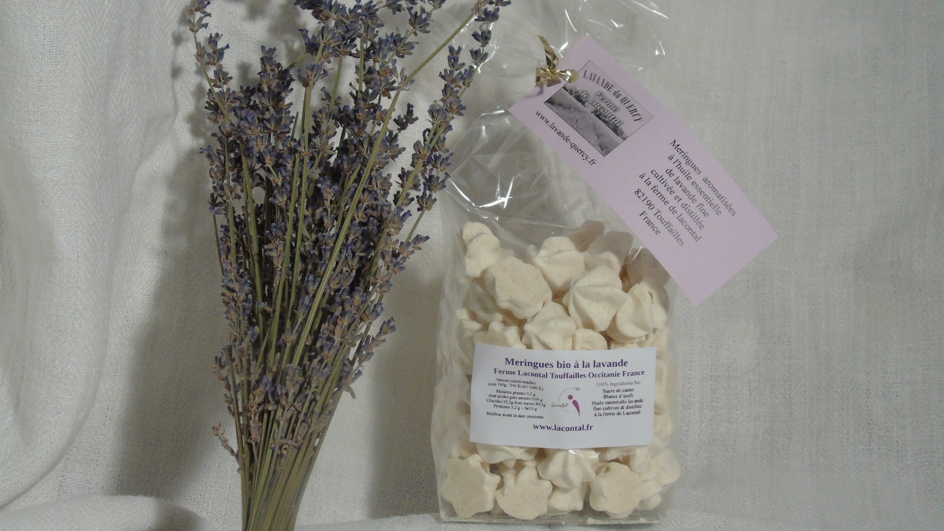 Organic lavender meringues 80g